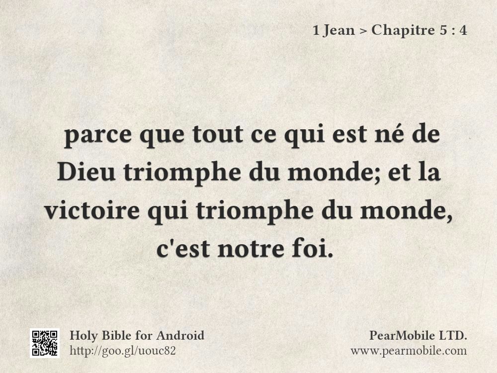 1 Jean, Chapitre 5:4